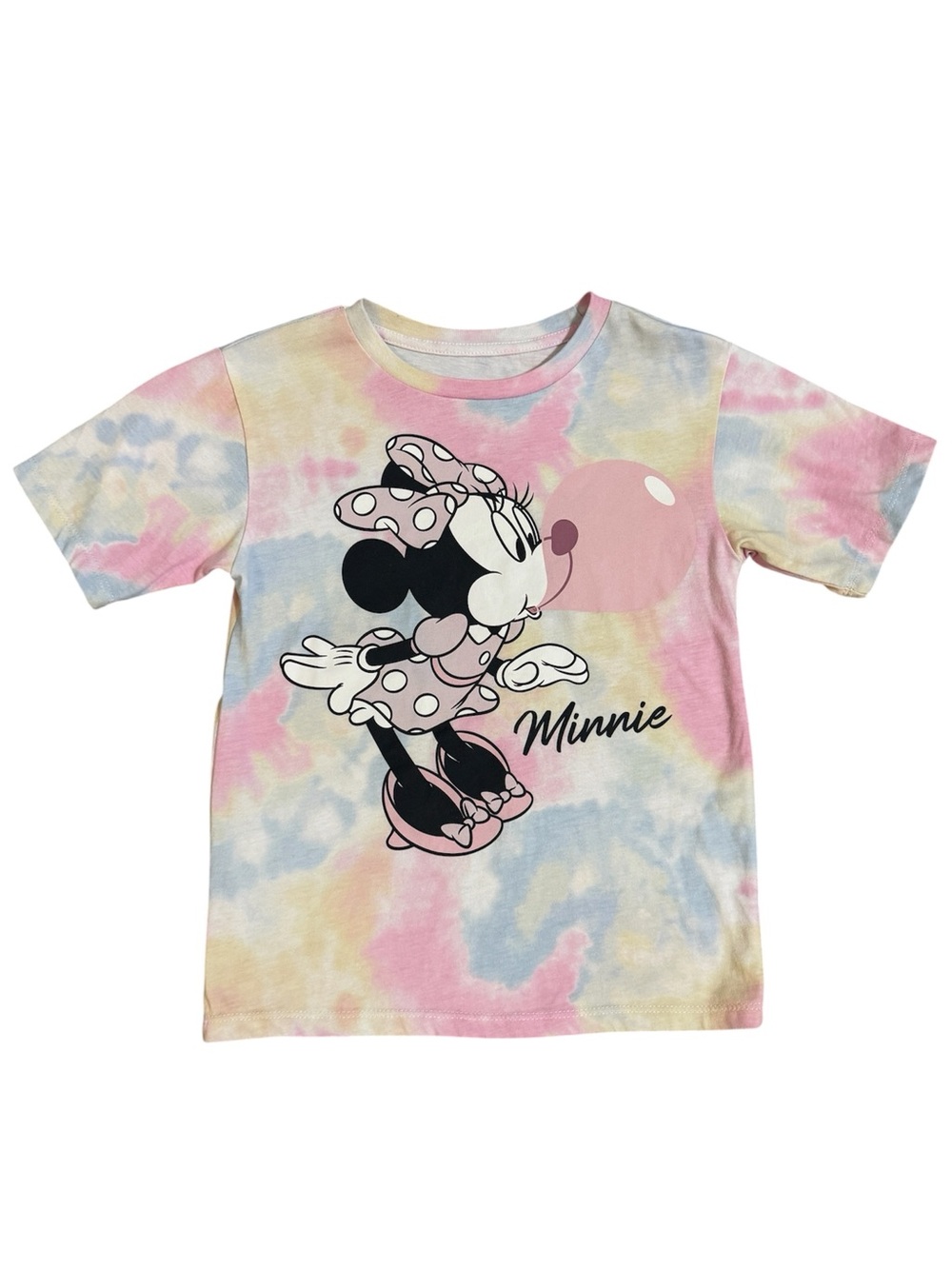 Disney Minnie Mouse Pastel Tie-Dye Tee - Pink, Blue, Yellow